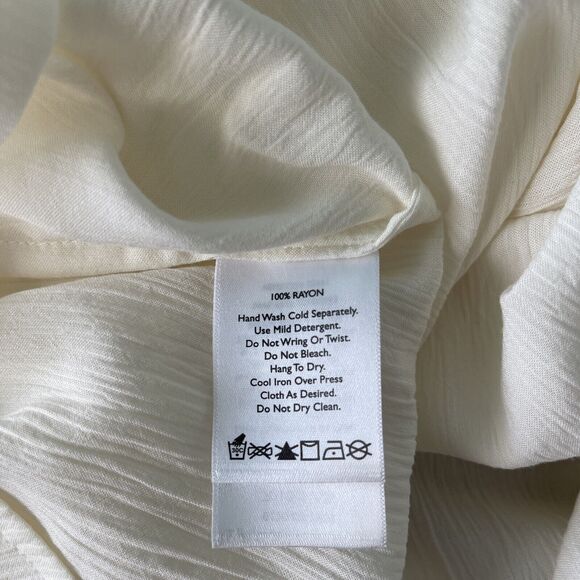 Eddie Bauer Thistle Tank with Cutwork Detail on V-Neck - NWT - Sz XXL, Cream - Picture 7 of 9